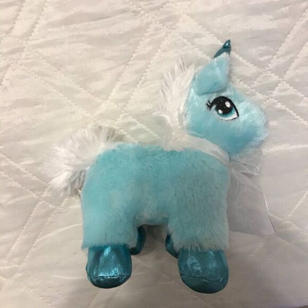 Dan Dee Collectors Choice 8" Turquoise Blue Unicorn Plush